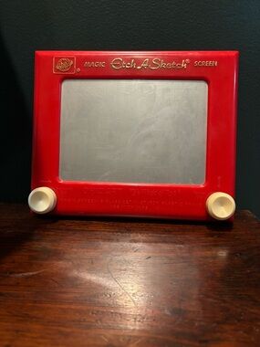 Genuine Vintage 70’s Ohio Art World of Toys Etch A Sketch Classic Red Drawing